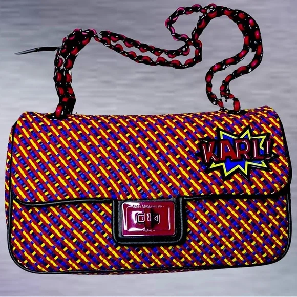 NWT Karl Lagerfeld Paris Agyness Textured
Shoulder Bag Comes with Dusty - Picture 3 of 15